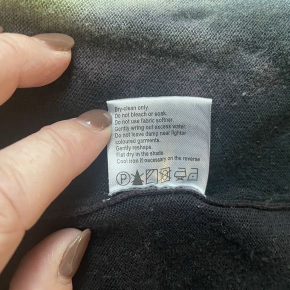 Adore Cardigan Women Small Black Peacock Feather Asymmetrical Hem Open Front - Picture 10 of 11